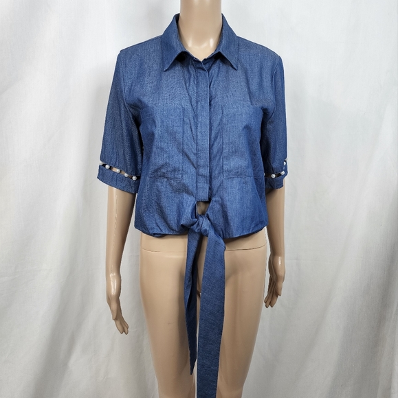 DO+BE shirts size medium Color blue - Picture 4 of 9